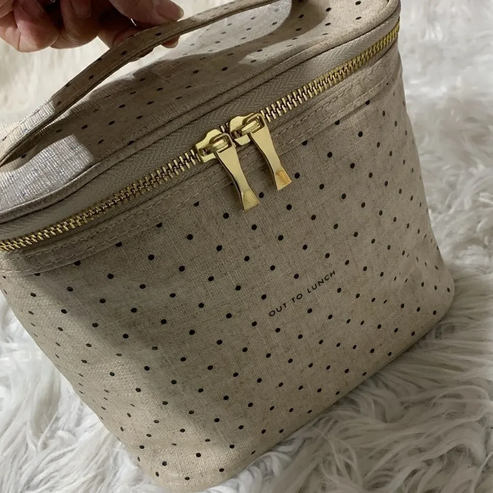 KATE Spade out to lunch lunch BDG polka dot top handle zip closure women’s